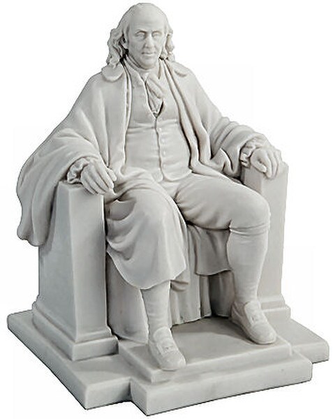 Benjamin Franklin Sculpture White Color